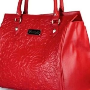 LOUNGEFLY RED SKULL LATTICE TOTE